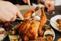 trussing chicken
